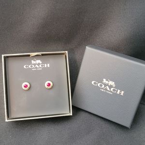 NWT Coach Circle Studs